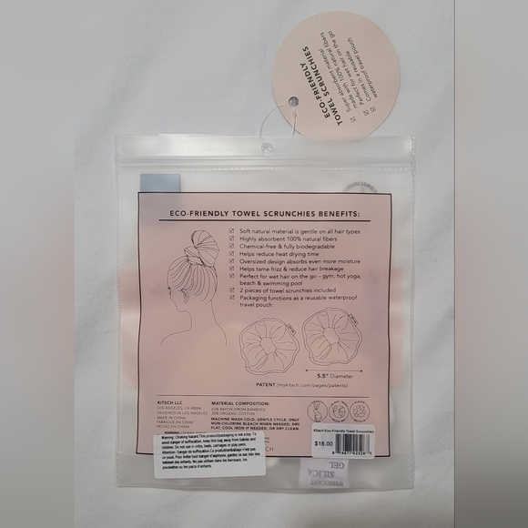 Kitsch White Towel Scrunchie - New - Picture 3 of 3